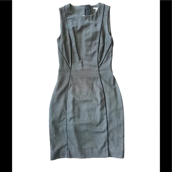H&M Interview Dress visual gray with black piping size 4